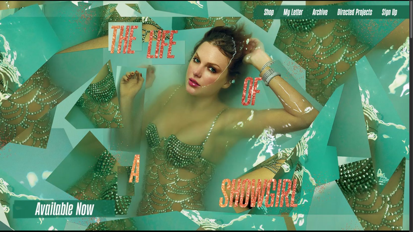 TaylorSwift.com homepage captured during the public audit